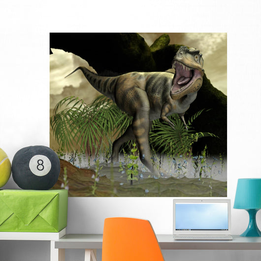 Dinosaurier Urzeitlicher Landschaft Wall Mural