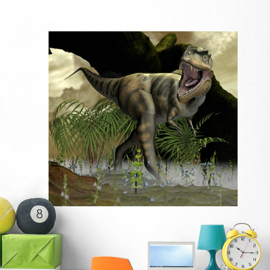 Dinosaurier Urzeitlicher Landschaft Wall Mural
