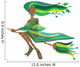 Witch in Green Wall Decal