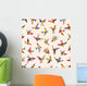 Tessellated Spring birds Wall Mural