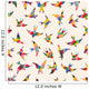 Tessellated Spring birds Wall Mural