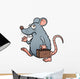 Vector Illustration of Cartoon Rat Get out Wall Decal