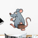Vector Illustration of Cartoon Rat Get out Wall Decal