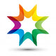 Sharp Star Rainbow Wall Decal