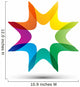 Sharp Star Rainbow Wall Decal