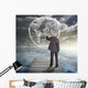 Elegant Businessman Drawing Planet Wall Decal