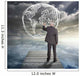 Elegant Businessman Drawing Planet Wall Decal
