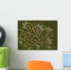 bohemian ethnic floral curves abstract Wall Mural