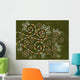 bohemian ethnic floral curves abstract Wall Mural