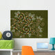 bohemian ethnic floral curves abstract Wall Mural