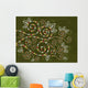 bohemian ethnic floral curves abstract Wall Mural