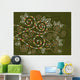 bohemian ethnic floral curves abstract Wall Mural