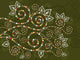 bohemian ethnic floral curves abstract Wall Mural