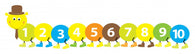 maths caterpillar with numbers 1-10_ vector illustration Wall Decal