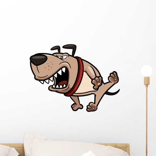 Vector illustration of Angry Dog Wall Decal