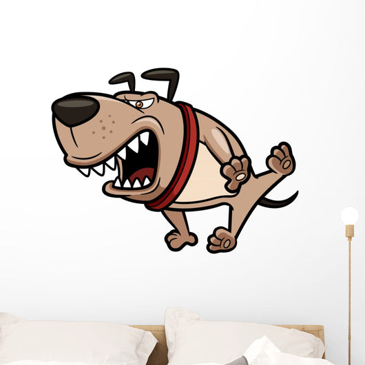 Vector illustration of Angry Dog Wall Decal