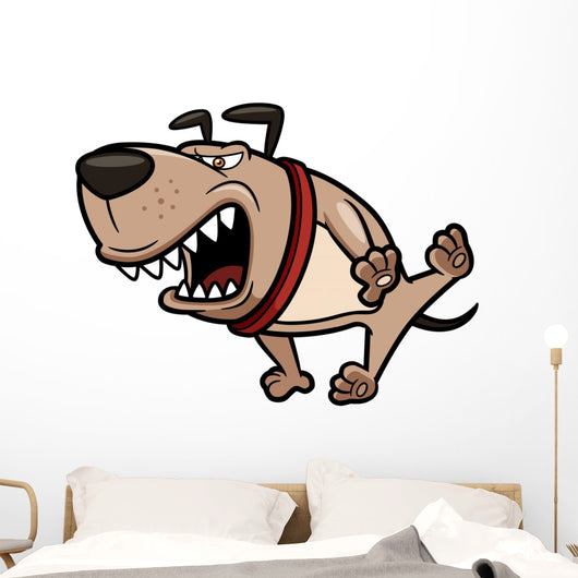 Vector illustration of Angry Dog Wall Decal