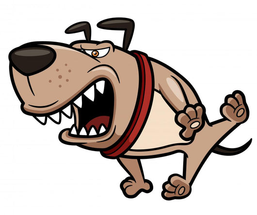 Vector illustration of Angry Dog Wall Decal