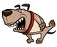 Vector illustration of Angry Dog Wall Decal