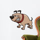 Vector illustration of Angry Dog Wall Decal