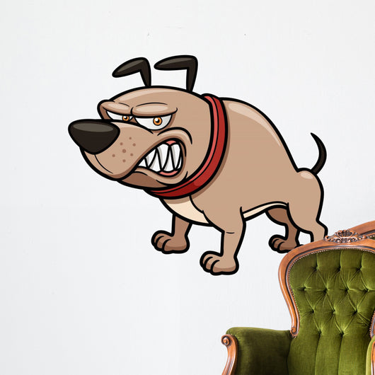 Vector illustration of Angry Dog Wall Decal