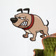 Vector illustration of Angry Dog Wall Decal