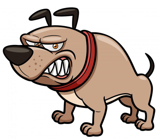 Vector illustration of Angry Dog Wall Decal
