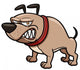 Vector illustration of Angry Dog Wall Decal