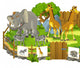 Cartoon Zoo Illustration for Wall Mural