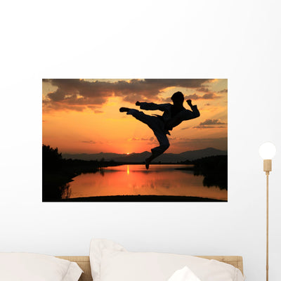 Karate shown on a wall