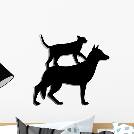 Dog and Cat Wall Decal
