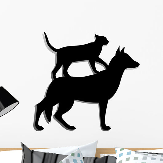 Dog and Cat Wall Decal
