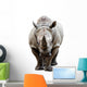 Rhino on White Background Wall Decal