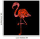 Silhouette of a Flamingo Filled with Decorative Texture Wall Mural