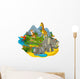 Cartoon zoo - illustration for the children Wall Decal