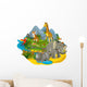 Cartoon zoo - illustration for the children Wall Decal