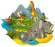 Cartoon zoo - illustration for the children Wall Decal