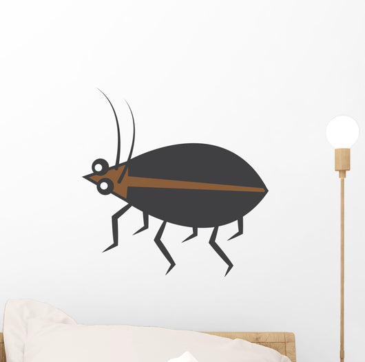 Brown and Black Beetle Wall Decal