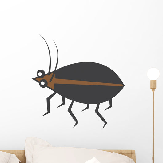 Brown and Black Beetle Wall Decal