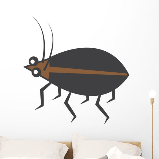Brown and Black Beetle Wall Decal