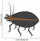 Brown and Black Beetle Wall Decal
