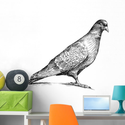 Watching Pigeon Wall Decal