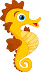 Cute Seahorse Cartoon Wall Decal