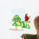 A frog and a bird reading Wall Decal