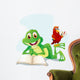 A frog and a bird reading Wall Decal