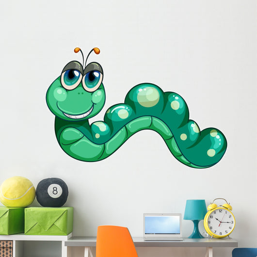A green worm Wall Decal