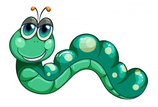 A green worm Wall Decal