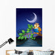 Owl Reading above Branch Wall Mural