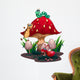 A mushroom surrounded with different insects Wall Decal