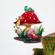 A mushroom surrounded with different insects Wall Decal